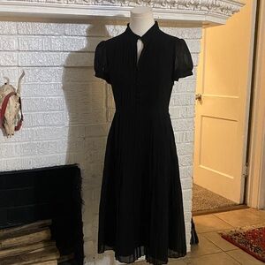 J. Crew Classic Black Midi Dress